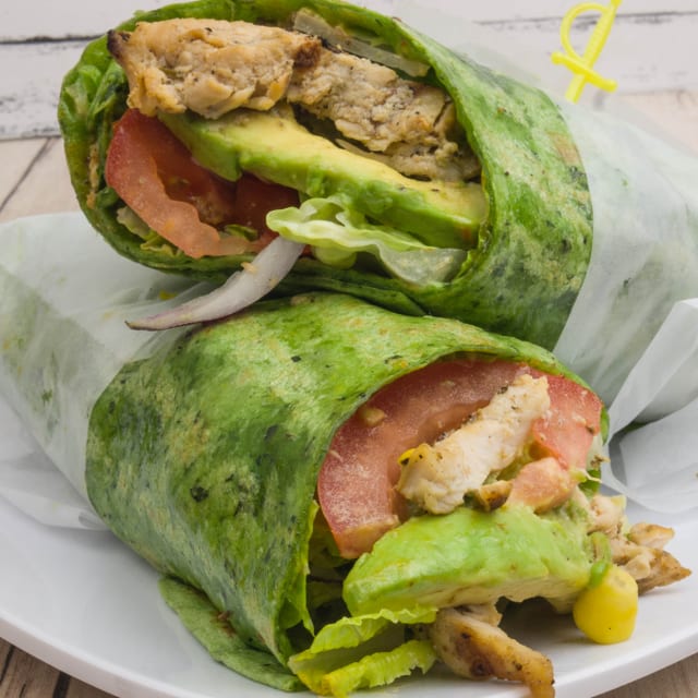Grilled Chicken Spinach Wrap.