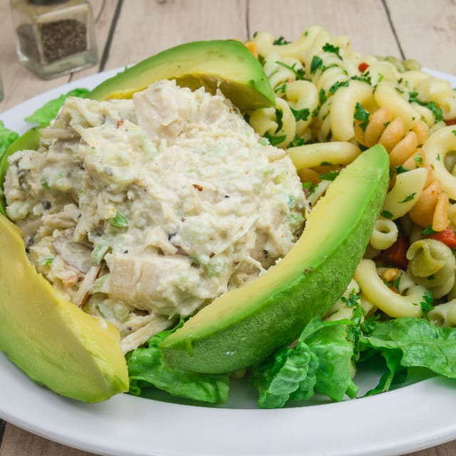 Stuffed Avocado Plate.